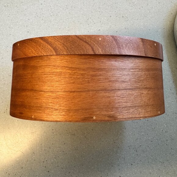 Shaker Workshop 3 Finger Oval Pantry Lidded Box USA Handmade - Picture 2 of 8